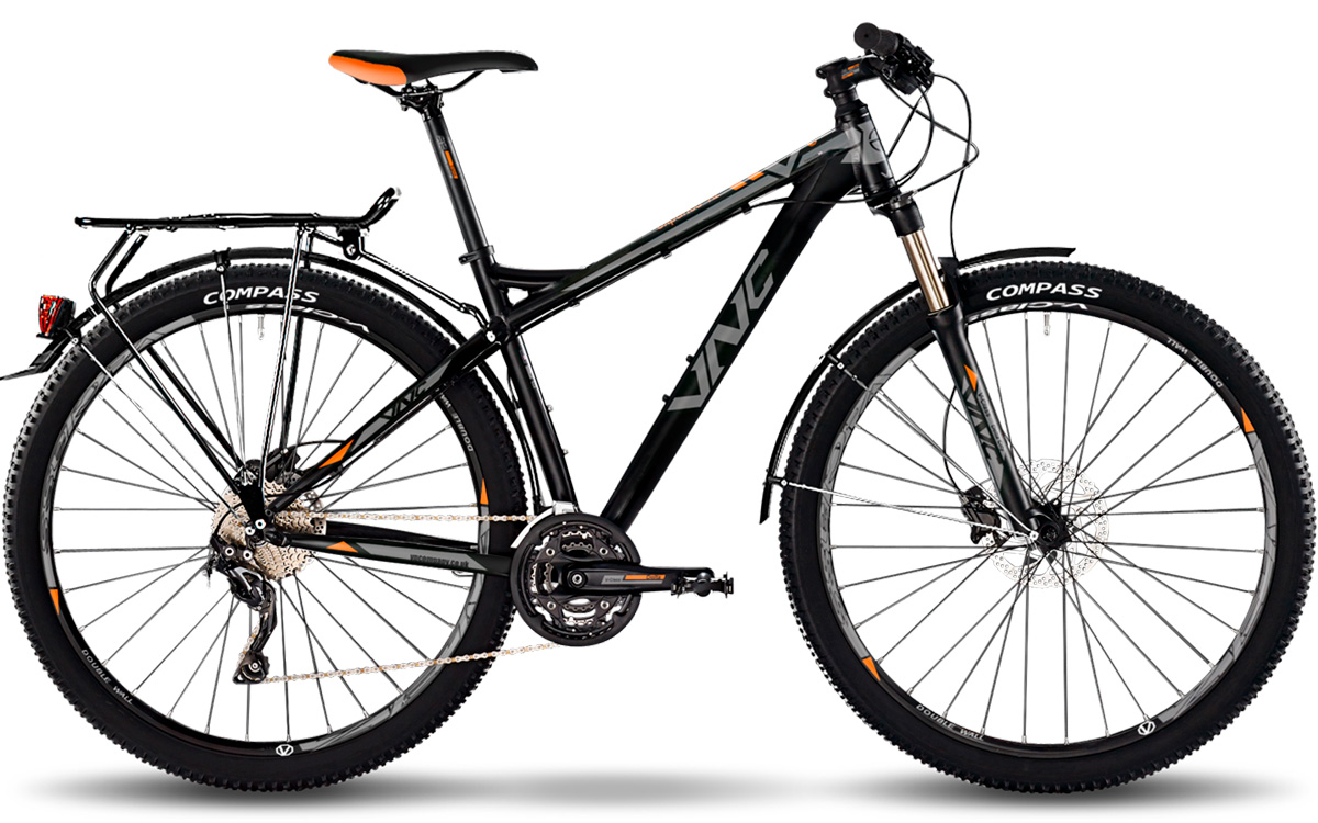 Фотография Велосипед VNC Expance A2 26" 2021, размер М, Черно-оранжевый 
